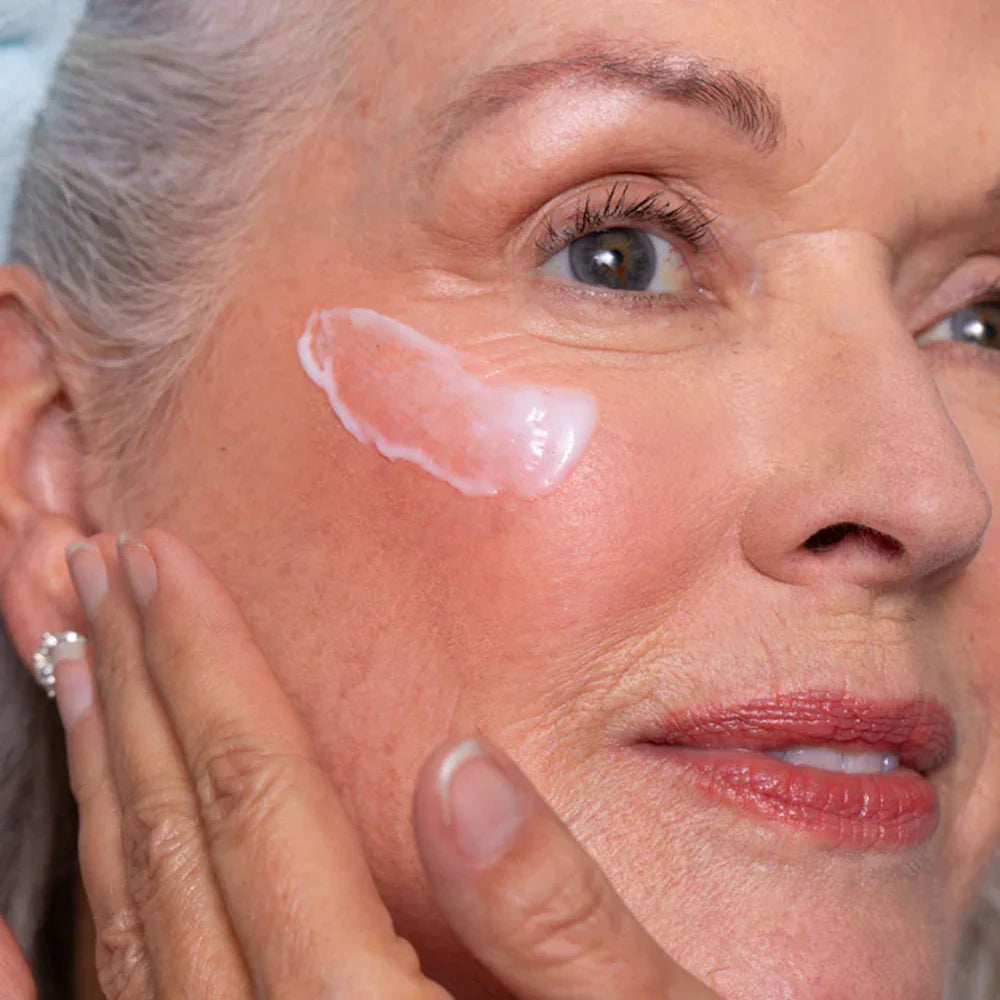 woman using Barrier Balance Creamy Cleanser