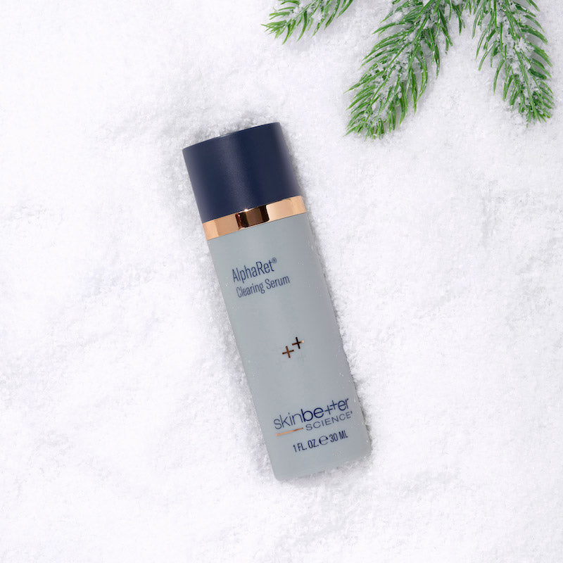 skinbetter Alpharet Clearing Serum in the snow